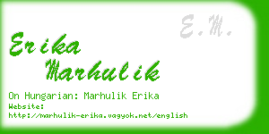 erika marhulik business card